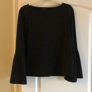 Black bell sleeve shirt